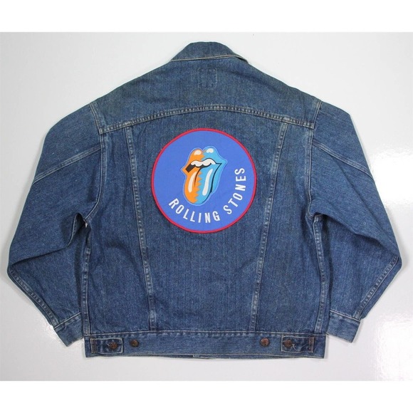 Rockwave by Brockum Other - Rolling Stones Original Rare New with Tags 1989 Steel Wheels Tour Denim Jacket M